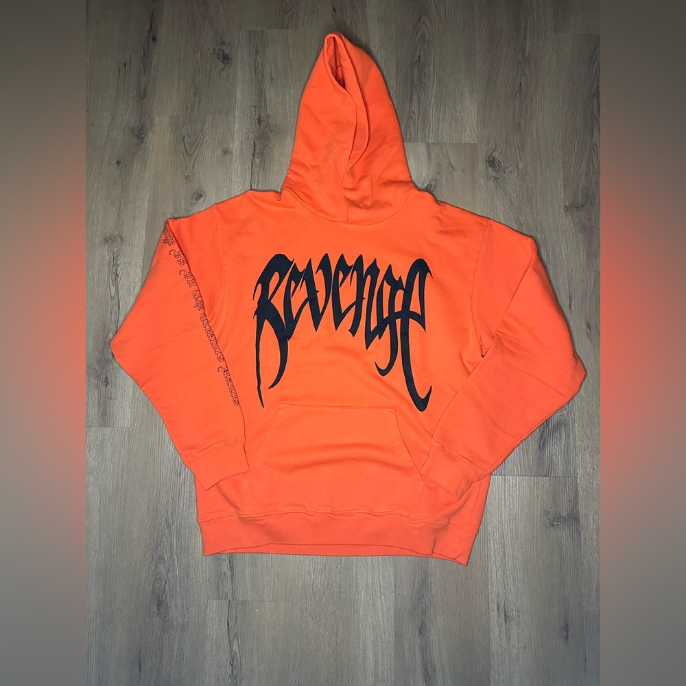 Revenge Logo Arch ‘Orange’ Hoodie